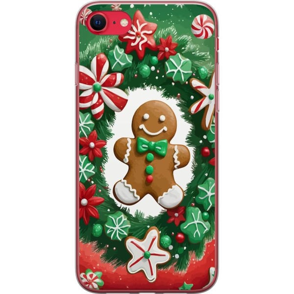 Kompatibelt Mobilskal till Apple iPhone SE (2022) Christmas gingerbread poster pepparkaka holiday cookies julgran candy sweets julmotiv retro design
