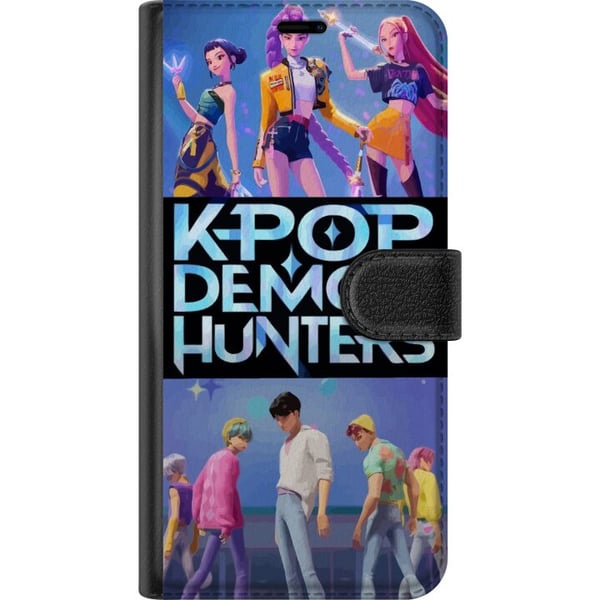 Kompatibelt Plånboksfodral till Samsung Galaxy S8 Kpop Demon Hunters koreansk idol band poster anime gaming fantasy cartoon retro style fanart design