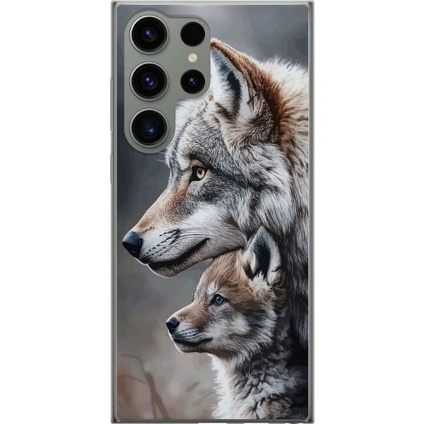 Kompatibel Mobilcover til Samsung Galaxy S23 Ultra Ulve Vild Natur Dyr Mystisk