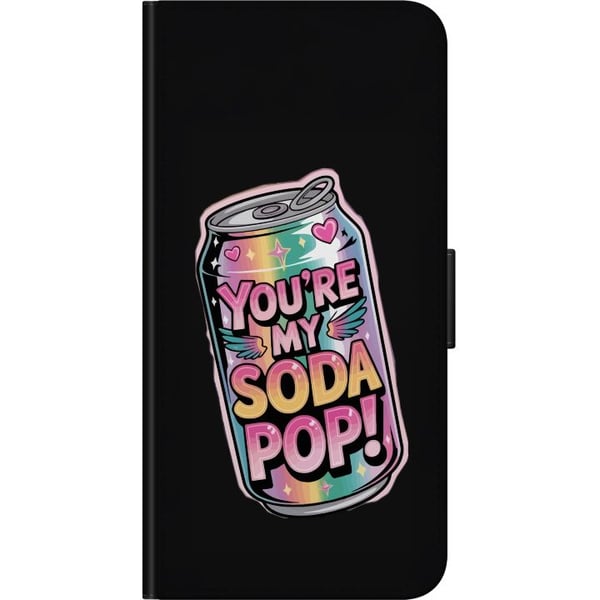 Kompatibelt Lommeboketui til Samsung Galaxy A03s Youre My Soda Pop kawaii pastell regnbue hjerter glitrende design