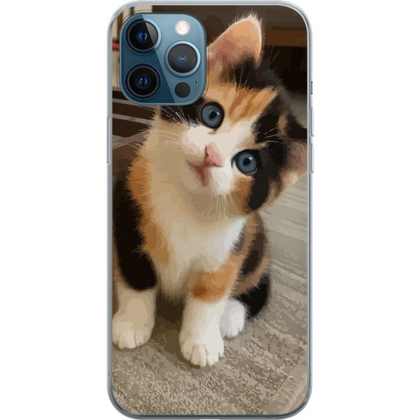 Yhteensopiva Puhelinkuori Apple iPhone 12 Pro Kolmivärinen kissanpentu sinisillä silmillä, suloinen sisäympäristö ja hurmaava ilme, täydellinen kaiki Yhteensopiva Puhelinkuori Apple iPhone 12 Pro Kolmivärinen kissanpentu sinisillä silmillä, suloinen sisäympäristö ja hurmaava ilme, täydellinen kaiki