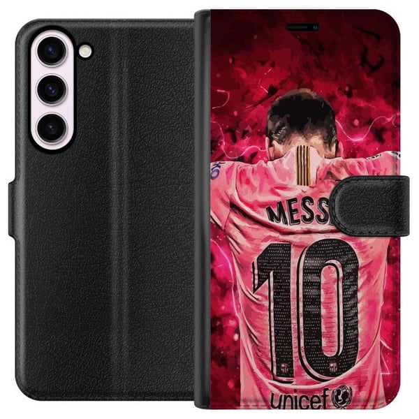 Kompatibelt Lommeboketui til Samsung Galaxy S23+ Messi Fotball Barcelona Argentina Motiv Legendarisk Spiller FC Barcelona Nummer 10 Sport Fotball
