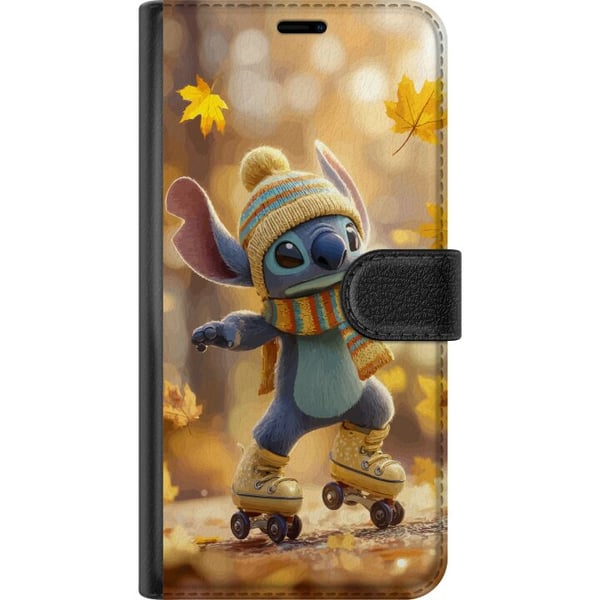 Kompatibelt Lommeboketui til Samsung Galaxy S21 Hustinspirert Stitch på rulleskøyter med lue skjerf og løv varm søt illustrasjon for Disney-elskere