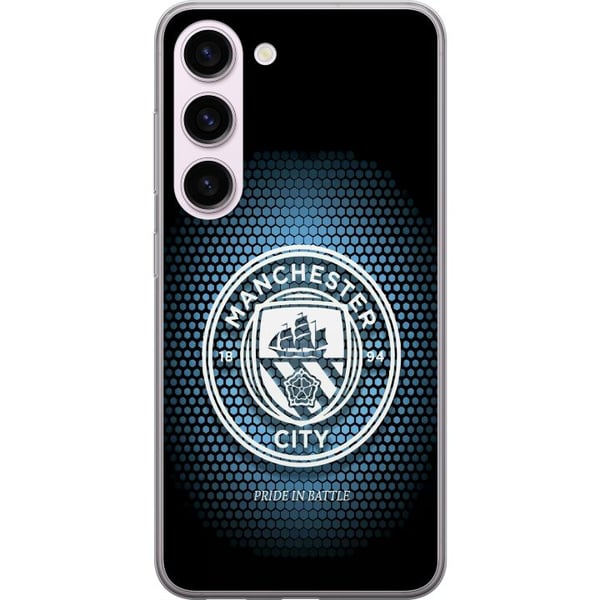 Kompatibelt Mobilskal till Samsung Galaxy S23 Manchester City fotboll Erling Haaland blå klubbdesign illustration