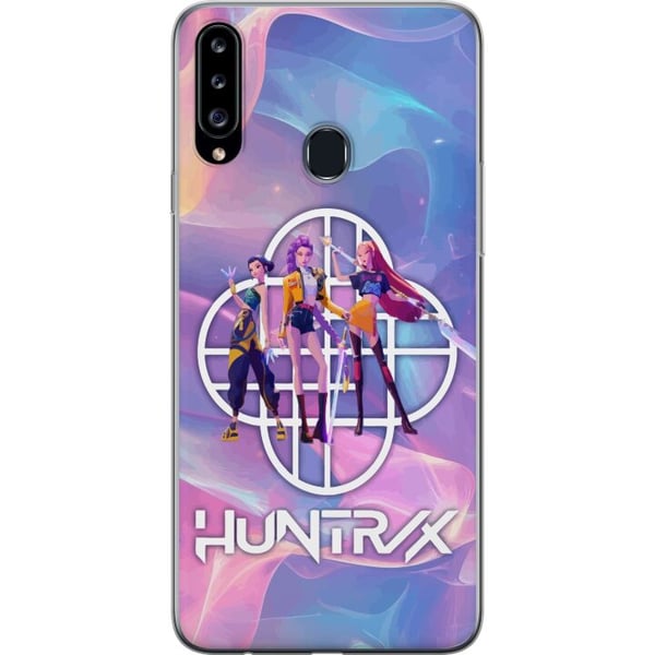 Kompatibelt Mobilskal till Samsung Galaxy A20s Huntrix Neon Trio Kpop Demon Hunter Färgstark futuristisk design med tre kvinnliga hjältar i pastell o