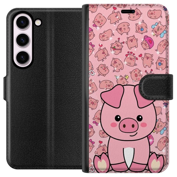 Yhteensopiva Lompakkokotelo Samsung Galaxy S23 Kawaii Sika Söpö Vaaleanpunainen Eläin Anime
