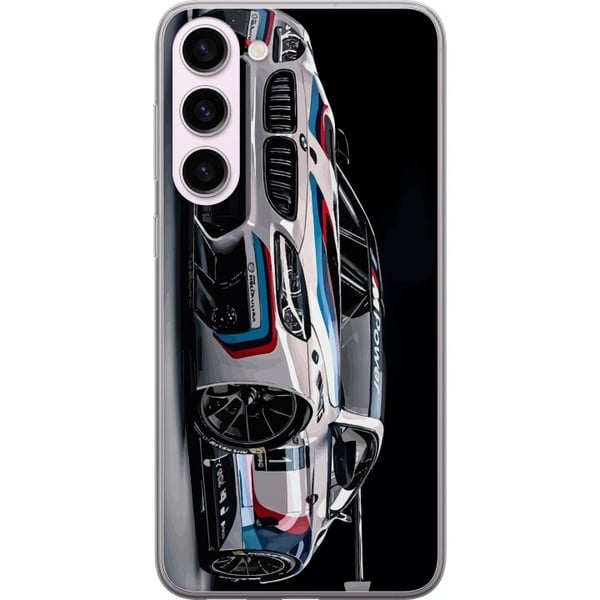 Kompatibel Mobilcover til Samsung Galaxy S23+ BMW M Power-illustration – nærbillede af sportsvogn i hvidt racerløbsdesign Kompatibel Mobilcover til Samsung Galaxy S23+ BMW M Power-illustration – nærbillede af sportsvogn i hvidt racerløbsdesign