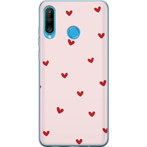 Kompatibelt Mobilskal till Huawei P30 lite Hjärtan