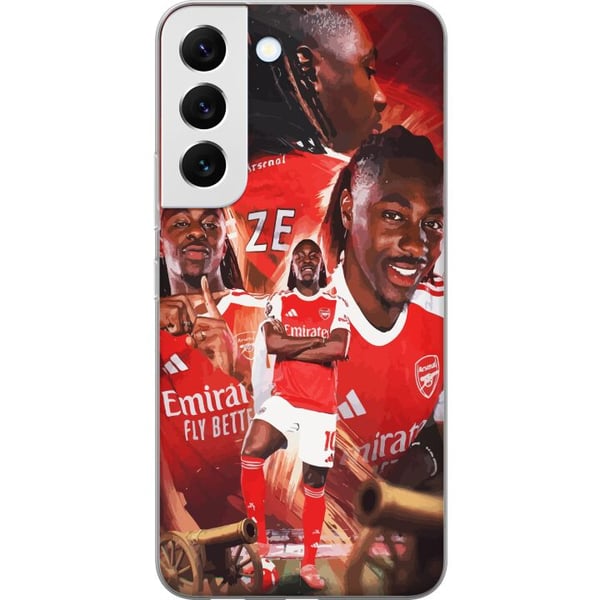 Kompatibelt Mobilskal till Samsung Galaxy S22 5G Arsenal collage design – Eberechi Eze i röd tröja flera illustrationer Kompatibelt Mobilskal till Samsung Galaxy S22 5G Arsenal collage design – Eberechi Eze i röd tröja flera illustrationer
