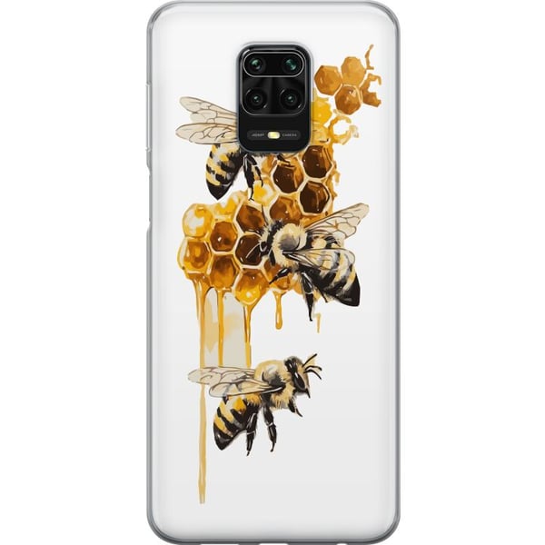 Kompatibel Mobilcover til Xiaomi Redmi Note 9S Bier og honningkager i gyldne farver, naturinspireret design med varm tone og sommerstemning