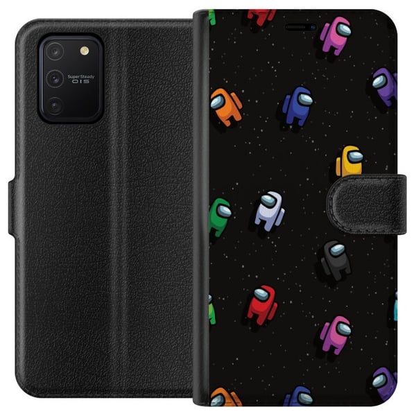 Kompatibelt Lommeboketui til Samsung Galaxy S10 Lite Among Us-mønster med fargerike karakterer i verdensrommet, lekent gamingmotiv for Among Us-fans Kompatibelt Lommeboketui til Samsung Galaxy S10 Lite Among Us-mønster med fargerike karakterer i verdensrommet, lekent gamingmotiv for Among Us-fans