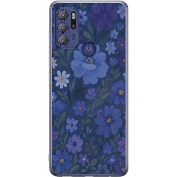 Kompatibel Mobilcover til Motorola Moto G60S Midnatsblomster i en dybblå drømmende sommeraften