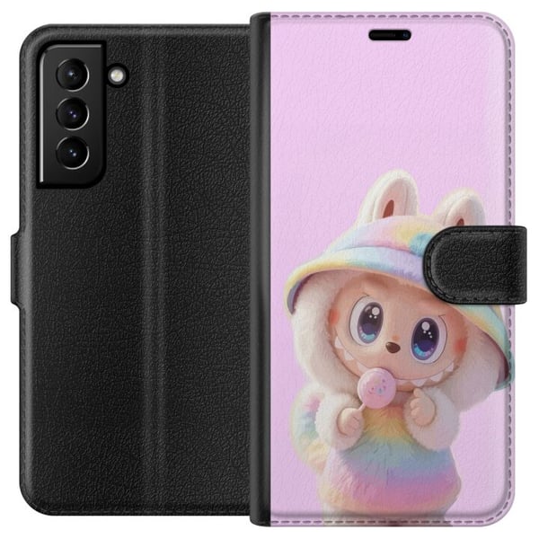 Kompatibelt Lommeboketui til Samsung Galaxy S21+ 5G Rainbow Bunny Cutie – søtt motiv med pastellfarger og søt figur i hettegenser Kompatibelt Lommeboketui til Samsung Galaxy S21+ 5G Rainbow Bunny Cutie – søtt motiv med pastellfarger og søt figur i hettegenser