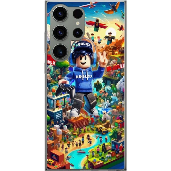 Kompatibel Mobilcover til Samsung Galaxy S23 Ultra Stor, detaljeret Roblox-verden fyldt med karakterer, eventyr og farverige miljøer Kompatibel Mobilcover til Samsung Galaxy S23 Ultra Stor, detaljeret Roblox-verden fyldt med karakterer, eventyr og farverige miljøer