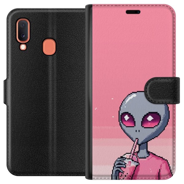 Kompatibelt Lommeboketui til Samsung Galaxy A20e Alien Smoothie Kompatibelt Lommeboketui til Samsung Galaxy A20e Alien Smoothie