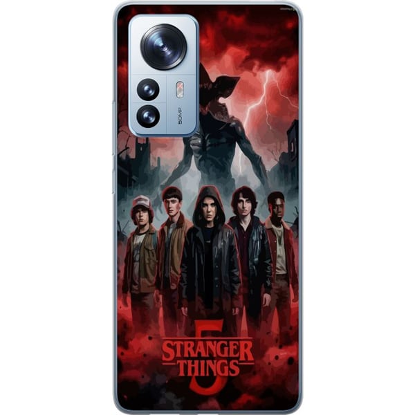 Yhteensopiva Puhelinkuori Xiaomi 12 Pro Tumma Stranger Things -henkinen fantasi kuvitus, jossa on ukkosta ja dramaattinen kauhutunnelma