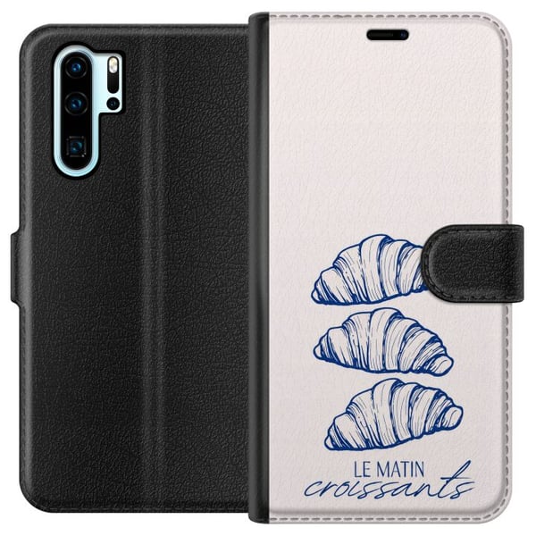 Yhteensopiva Lompakkokotelo Huawei P30 Pro Ranskalaisia aamuja vastaleivottujen croissantien kera