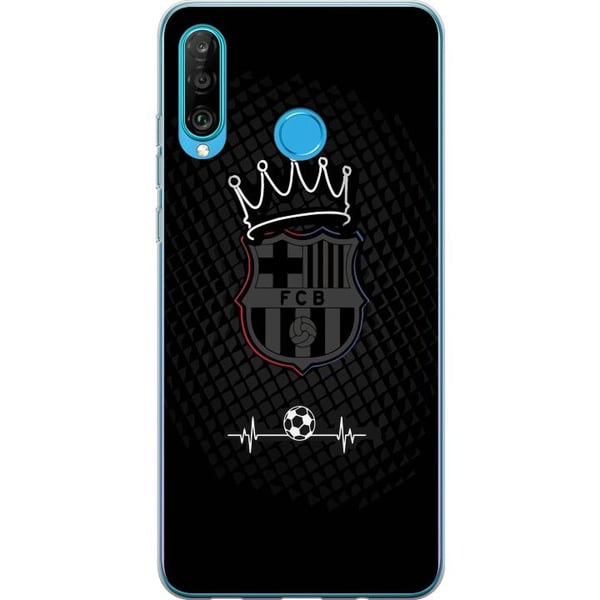 Kompatibel Mobilcover til Huawei P30 lite FC Barcelona Emblem Fotboll Motiv Blå Röd Klubblogo