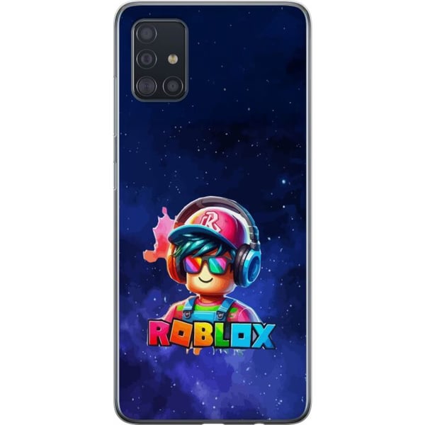 Kompatibelt Mobildeksel til Samsung Galaxy A51 Roblox Space Explorer-design futuristisk romtema med fargerike detaljer spillfølelse og neonlys i blåt Kompatibelt Mobildeksel til Samsung Galaxy A51 Roblox Space Explorer-design futuristisk romtema med fargerike detaljer spillfølelse og neonlys i blåt