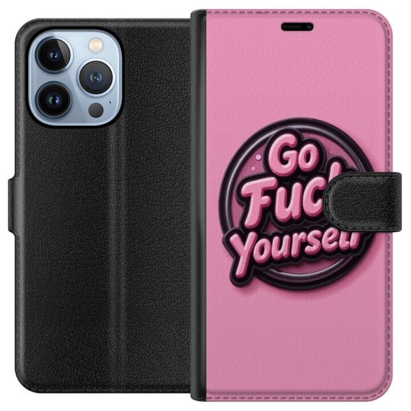 Yhteensopiva Lompakkokotelo Apple iPhone 13 Pro Pyöreä vaaleanpunainen tunnusmuoto kohotetulla tekstillä, leikkisä graafinen suunnittelu pehmeine muo Yhteensopiva Lompakkokotelo Apple iPhone 13 Pro Pyöreä vaaleanpunainen tunnusmuoto kohotetulla tekstillä, leikkisä graafinen suunnittelu pehmeine muo