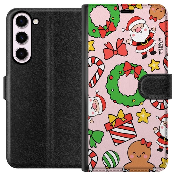 Kompatibel Tegnebogsetui til Samsung Galaxy S23+ Farverigt julemønster med nisser, slik, kranse, pakker og sjove detaljer, perfekt til sæsonens legen Kompatibel Tegnebogsetui til Samsung Galaxy S23+ Farverigt julemønster med nisser, slik, kranse, pakker og sjove detaljer, perfekt til sæsonens legen
