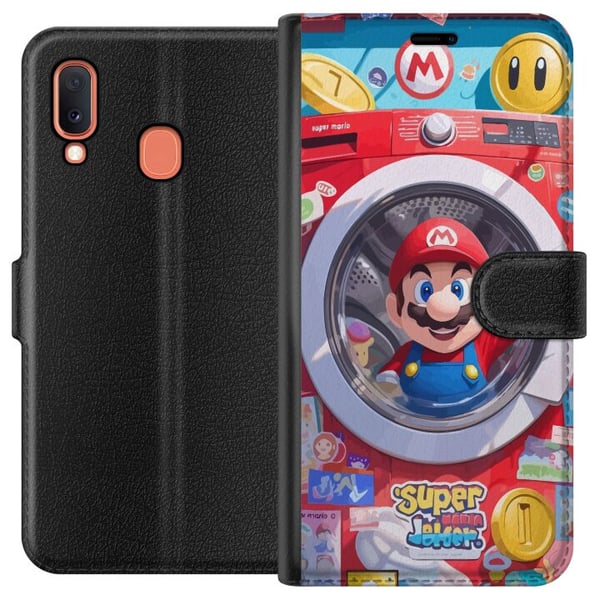 Kompatibelt Lommeboketui til Samsung Galaxy A20e Mario Kompatibelt Lommeboketui til Samsung Galaxy A20e Mario