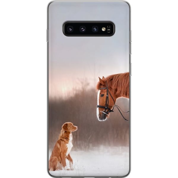Kompatibel Mobilcover til Samsung Galaxy S10 Hest & Hund