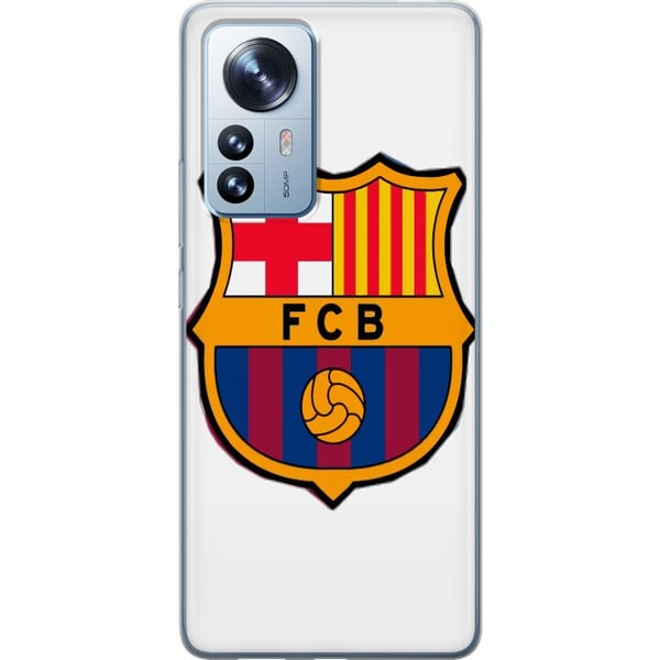 Kompatibelt Mobilskal till Xiaomi 12 Pro FC Barcelona Emblem Fotboll Katalonien Blå Röd Klubblogo