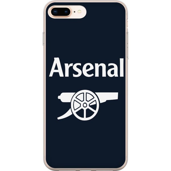 Yhteensopiva Puhelinkuori Apple iPhone 8 Plus Arsenal-logo tummansinisenä ja valkoisena, klassinen jalkapalloaihe Premier League -faneille