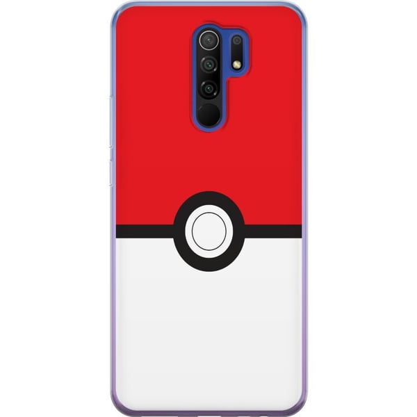 Kompatibel Mobilcover til Xiaomi Redmi 9 Classic Ball retro-gamingdesign i ikonisk rød og hvid stil, perfekt til spilentusiaster og et nostalgisk loo