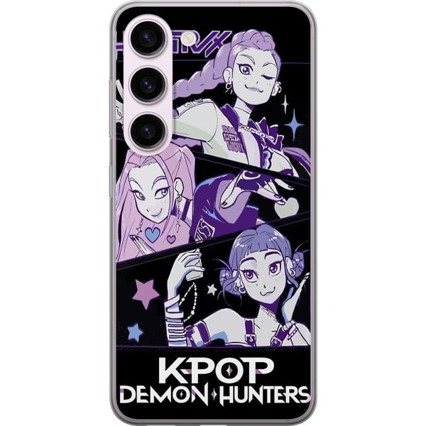 Yhteensopiva Puhelinkuori Samsung Galaxy S23 Kpop Demoninmetsästäjät Huntrix Trio Violetit Tähdet Retro Kosminen Idolihehku