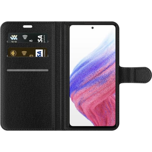 Kompatibelt Lommeboketui til Samsung Galaxy A53 5G Ulv Røde øyne Dyr Fantasy Mørk