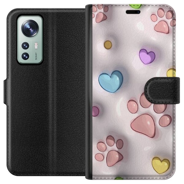Yhteensopiva Lompakkokotelo Xiaomi 12 Pörröiset Tassut