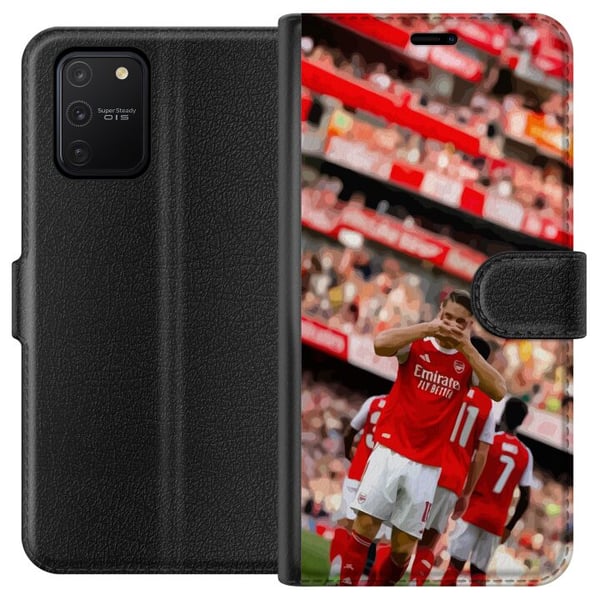 Kompatibelt Lommeboketui til Samsung Galaxy S10 Lite Arsenal-illustrasjon – Martin Ødegaard i fotballdrakt, målgestdesign Kompatibelt Lommeboketui til Samsung Galaxy S10 Lite Arsenal-illustrasjon – Martin Ødegaard i fotballdrakt, målgestdesign