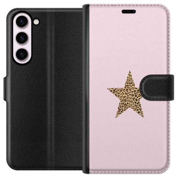Kompatibel Tegnebogsetui til Samsung Galaxy S23+ Leopard stjerne