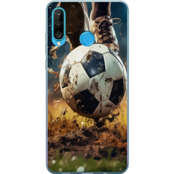 Kompatibel Mobilcover til Huawei P30 lite Fodbold