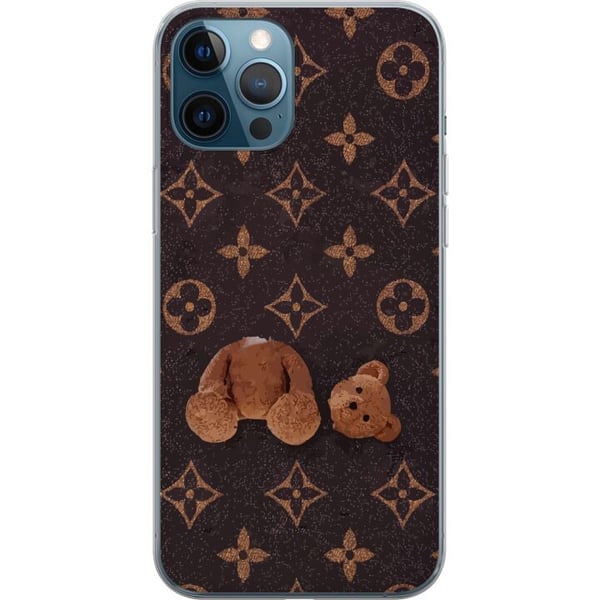 Kompatibel Mobilcover til Apple iPhone 12 Pro Grafisk monogrammønster med opsplittet bamse i kunstnerisk stil Kompatibel Mobilcover til Apple iPhone 12 Pro Grafisk monogrammønster med opsplittet bamse i kunstnerisk stil