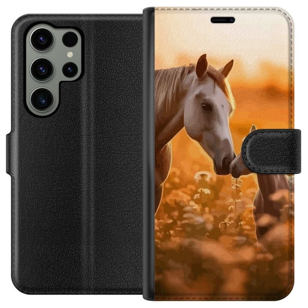 Kompatibel Tegnebogsetui til Samsung Galaxy S23 Ultra Heste Kompatibel Tegnebogsetui til Samsung Galaxy S23 Ultra Heste