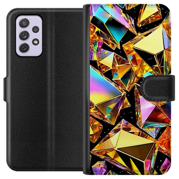 Kompatibelt Lommeboketui til Samsung Galaxy A52s 5G 3D Gull