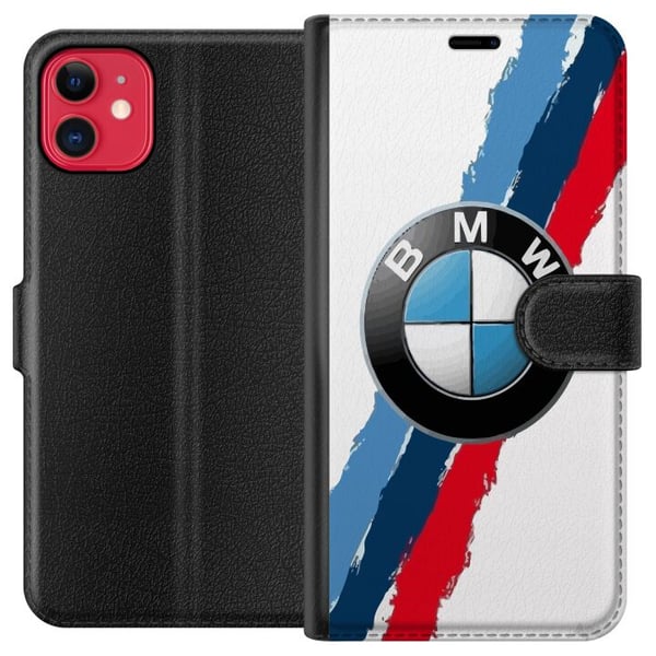 Kompatibel Tegnebogsetui til Apple iPhone 11 BMW Striber Kompatibel Tegnebogsetui til Apple iPhone 11 BMW Striber