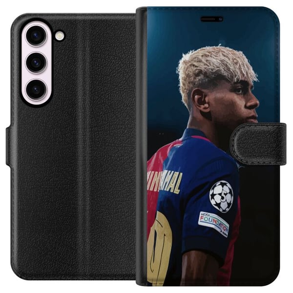 Kompatibel Tegnebogsetui til Samsung Galaxy S23+ Lamine Yamal - Barcelonas Wunderkind i fokus Kompatibel Tegnebogsetui til Samsung Galaxy S23+ Lamine Yamal - Barcelonas Wunderkind i fokus