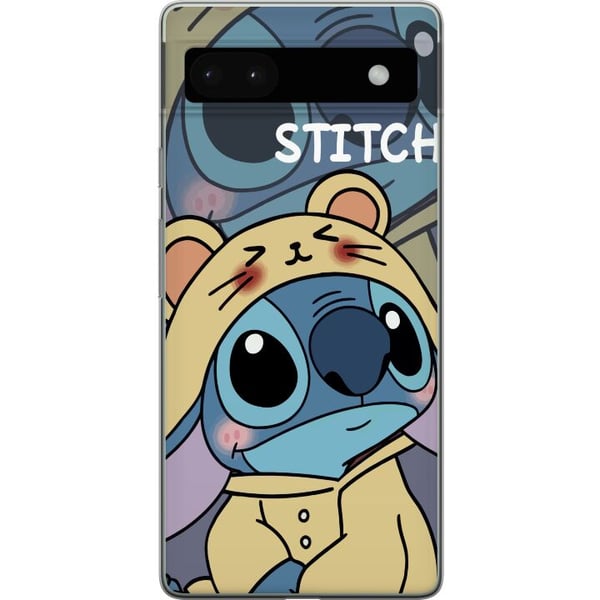 Yhteensopiva Puhelinkuori Google Pixel 6a Disney Stitch sininen avaruusolio kilpikonnahahmolla