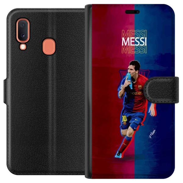 Kompatibelt Lommeboketui til Samsung Galaxy A20e Messi Kompatibelt Lommeboketui til Samsung Galaxy A20e Messi