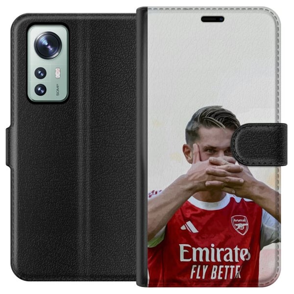 Yhteensopiva Lompakkokotelo Xiaomi 12 Martin Ødegaard -taide – Lähikuvitus Arsenal-pelipaidassa