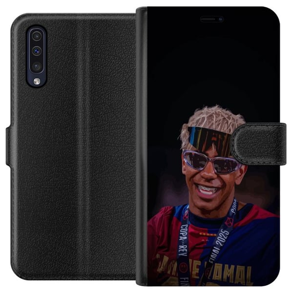 Kompatibelt Plånboksfodral till Samsung Galaxy A50 Lamine Yamal mobilskal i stilren sportdesign
