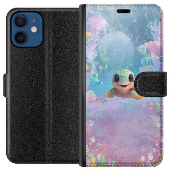 Yhteensopiva Lompakkokotelo Apple iPhone 12 mini kilpikonna