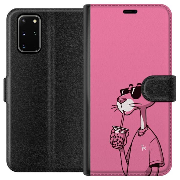 Kompatibelt Plånboksfodral till Samsung Galaxy S20+ Pink Panter Drink Kompatibelt Plånboksfodral till Samsung Galaxy S20+ Pink Panter Drink