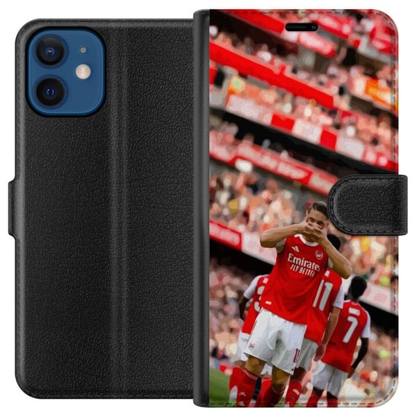 Kompatibelt Lommeboketui til Apple iPhone 12 Arsenal-illustrasjon – Martin Ødegaard i fotballdrakt, målgestdesign
