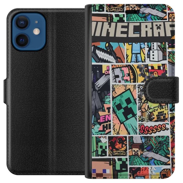 Kompatibelt Lommeboketui til Apple iPhone 12 Minecraft Kunsthåndverk