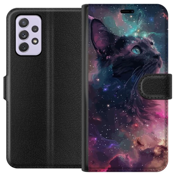 Kompatibelt Lommeboketui til Samsung Galaxy A52s 5G Katten i Galaksen